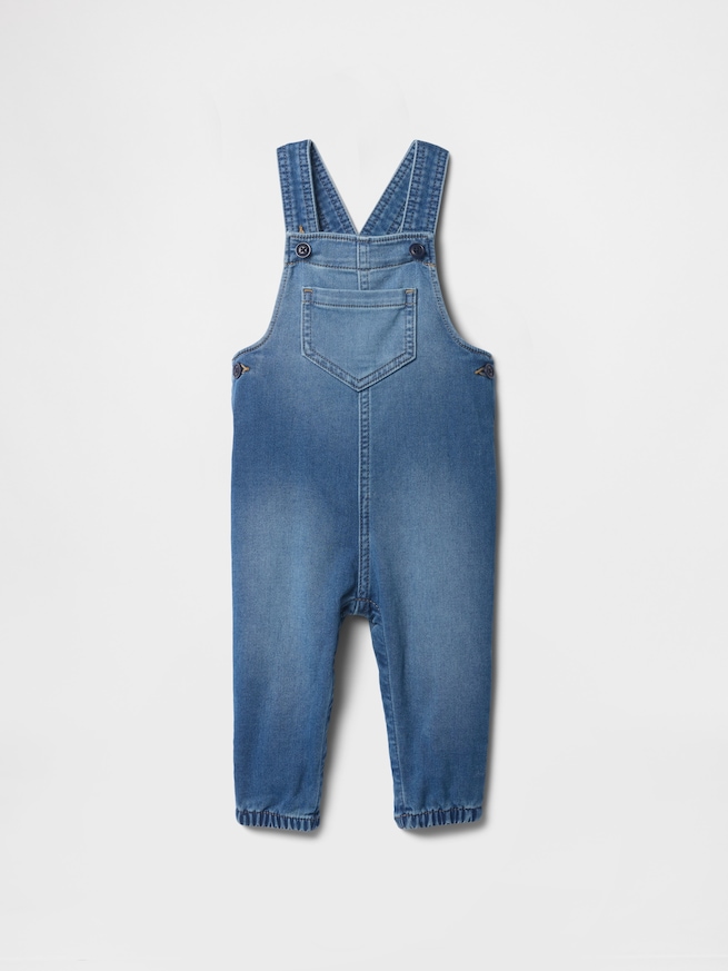 babyGap スウェットパンツ デニムオーバーオール-0