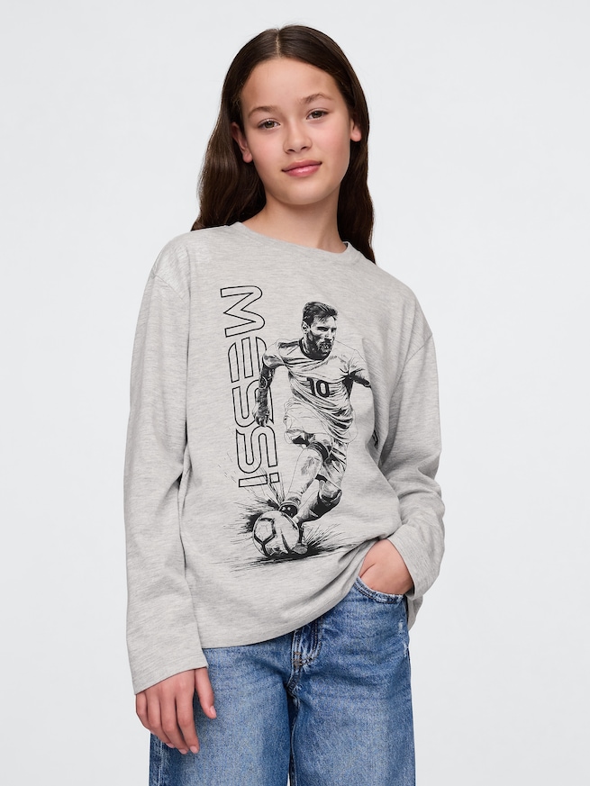 メッシ グラフィックTシャツ (キッズ)-4