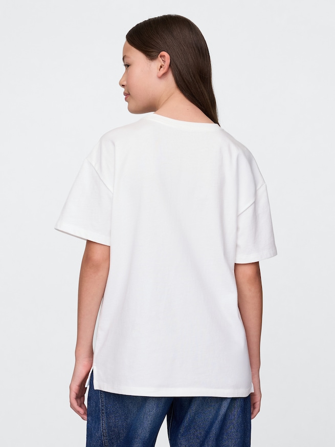 30th アニバーサリー オーバーサイズ GAPロゴ チュニックTシャツ (キッズ)-2