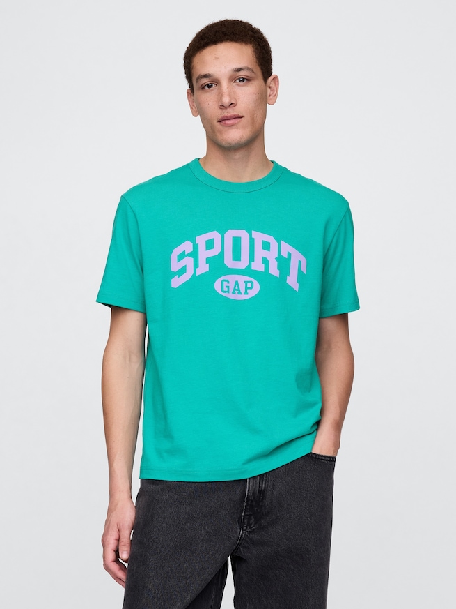 GAP SPORTロゴ リラックスTシャツ-0