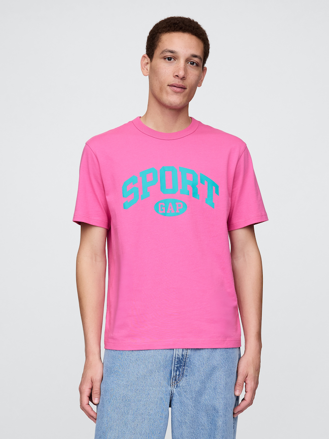 GAP SPORTロゴ リラックスTシャツ-0