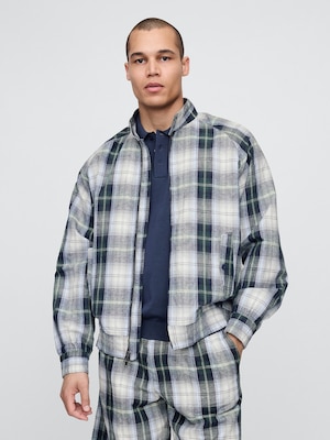 Gap × Malbon コットンリネン ボンバージャケット